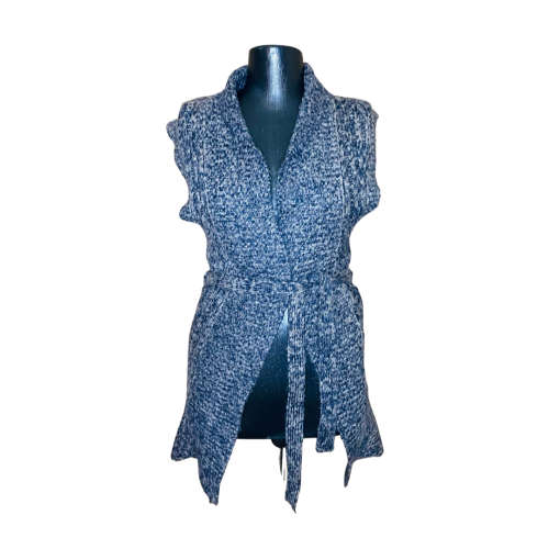 Blue and Grey Knit Cardigan Size: S