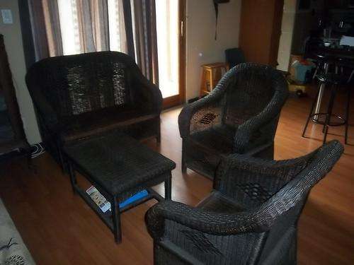 *** special**** LOVELY FOUR PIECE CANE SET (will look nice on a patio)