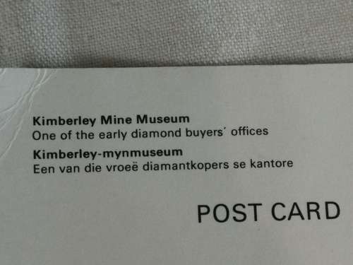 Kimerberley Mine Museum postcard
