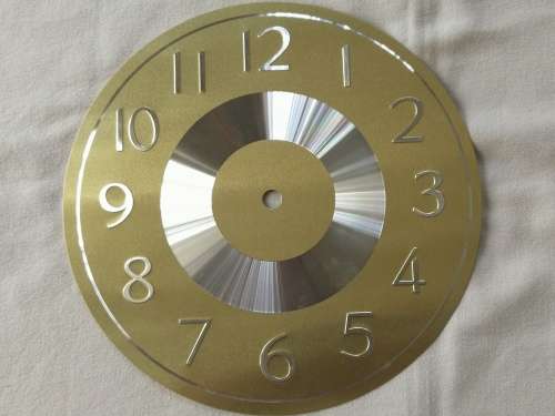 Clock: Gold and silver Dial (227mm)