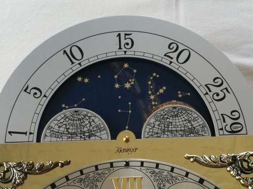 Grand Father Clock: Moon Face Dial, Made in Germany (a)