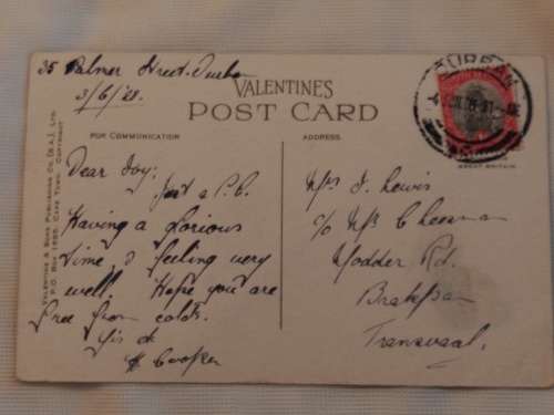 Post Office. Durban. Post Card