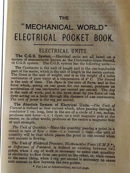 `Mechanical world` Electrical Pocket book - 1924