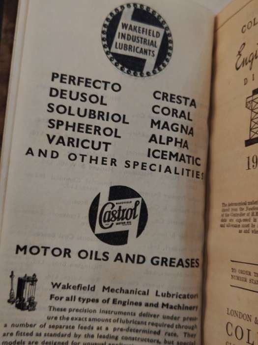Book: Collins Engineers Diary 1949: With Compliments from C.C Wakefield & co.Ltd