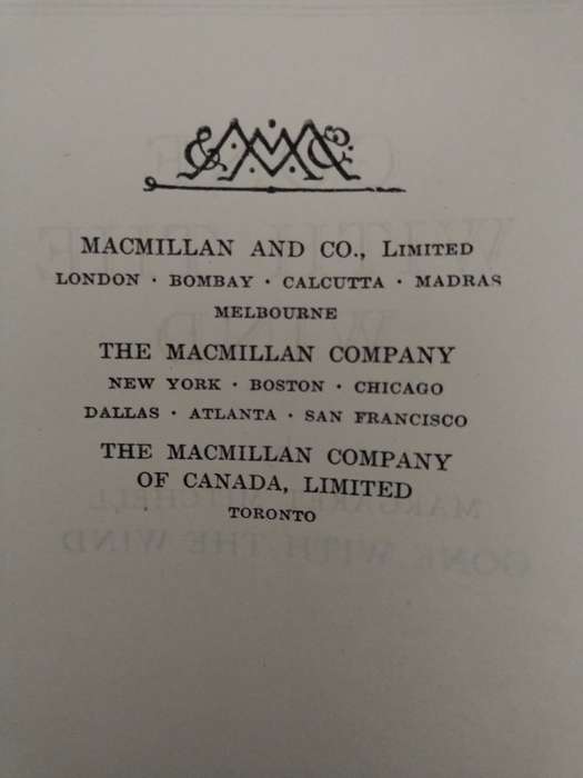 Gone with The Wind by Margaret Mitchell - June 1937