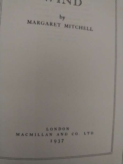 Gone with The Wind by Margaret Mitchell - June 1937