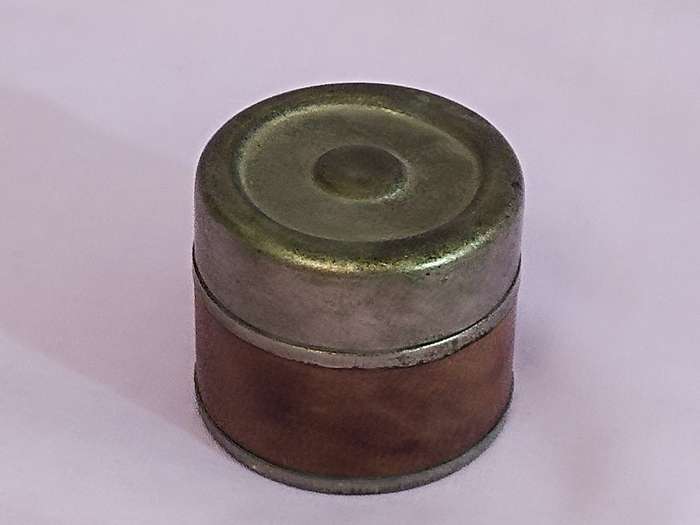 Leather Cased Ink Well Campaign Traveling Portable inkwell