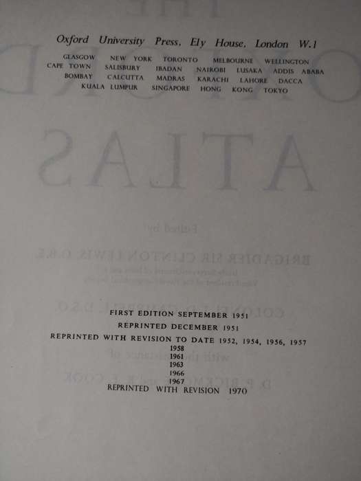 The Oxford Atlas 1970 Book
