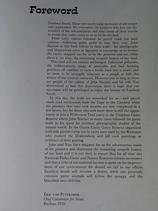 Zambezi South circa 1970 book