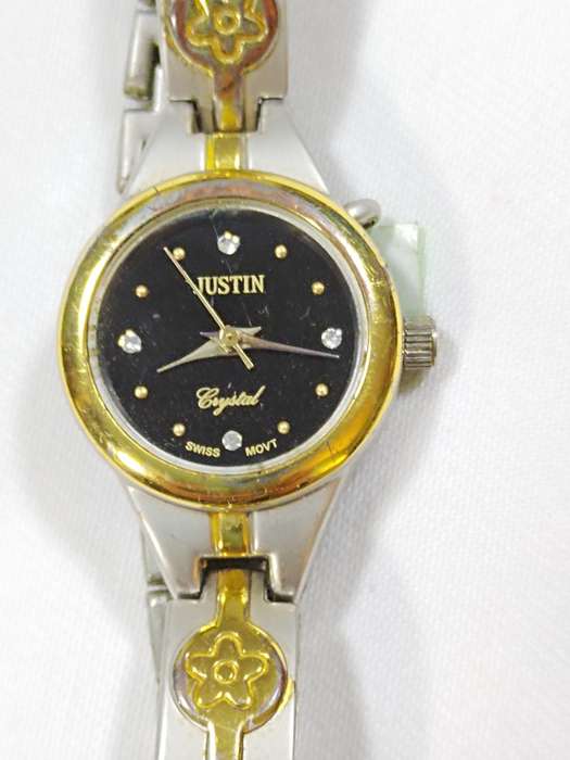 Ladies Justin Crystal Swiss Movt Quartz Watch