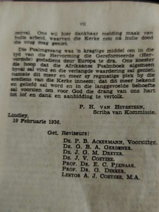 Psalms en Gesange. Kerk boek van die Nederduitsch Hervormde Kerk van Afrika