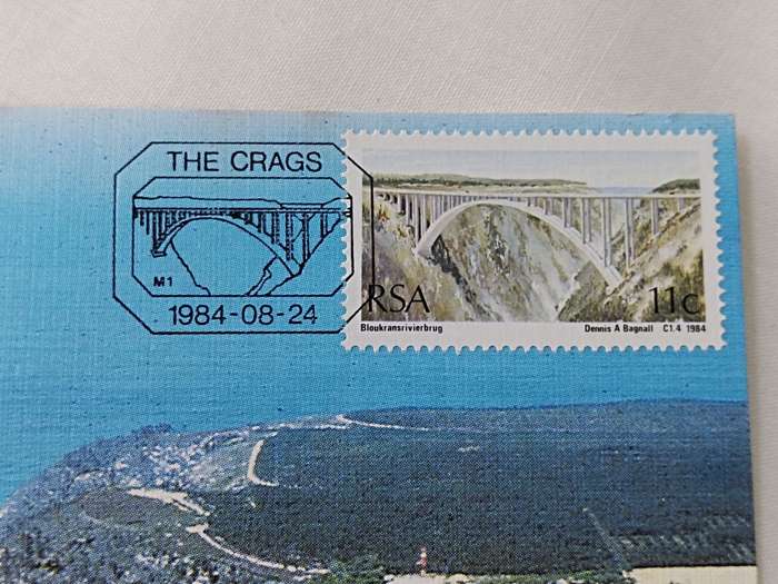 Postcards: SA Brue/SA Bridges 1984-08-24. RSA 11cents stamp.