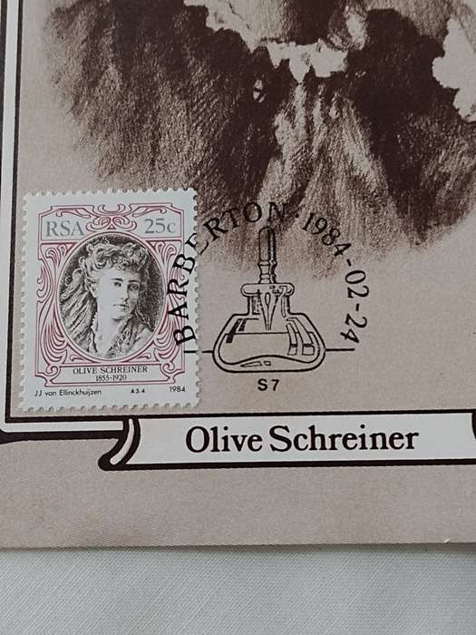 Postcard: Postcard: Engelse skrywers van Suid-Afrika/English writers of South Africa