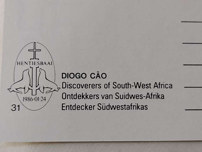 Postcard: Postcard: Discoverer of South West Africa/Ontdekkers van Suid Wes Afrika