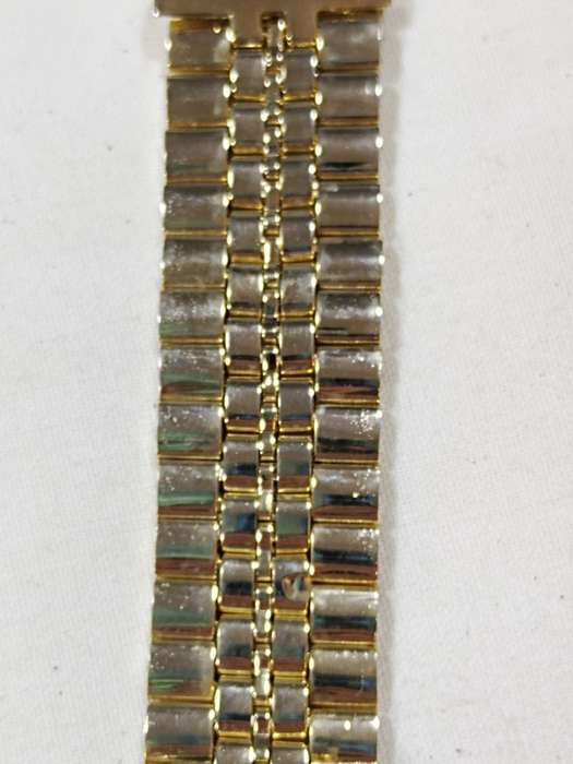 Men's Stainless steel watch strap: Gold tone