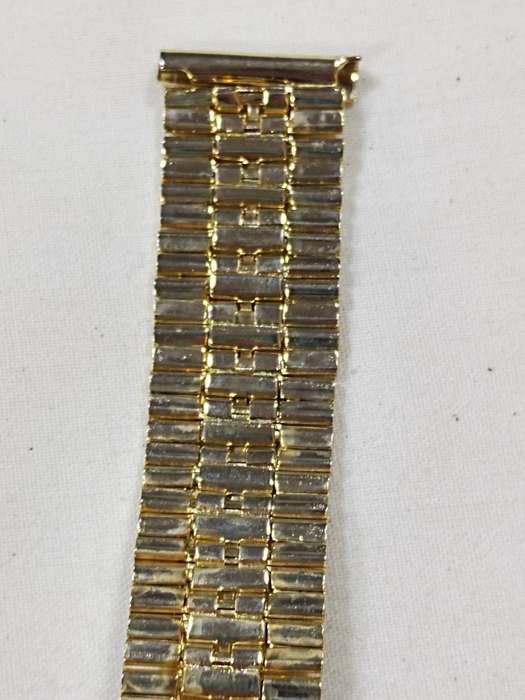 Men's Stainless steel watch strap: Gold tone