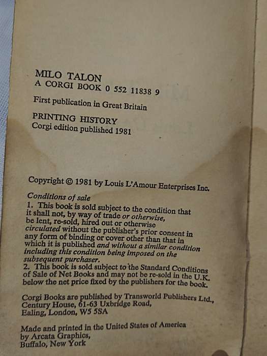 Louis L'Amour: Milo Talon