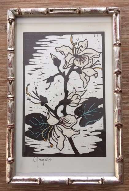 Greqoire Boonzaier "Pink Bauhinias" Signed in Pencil