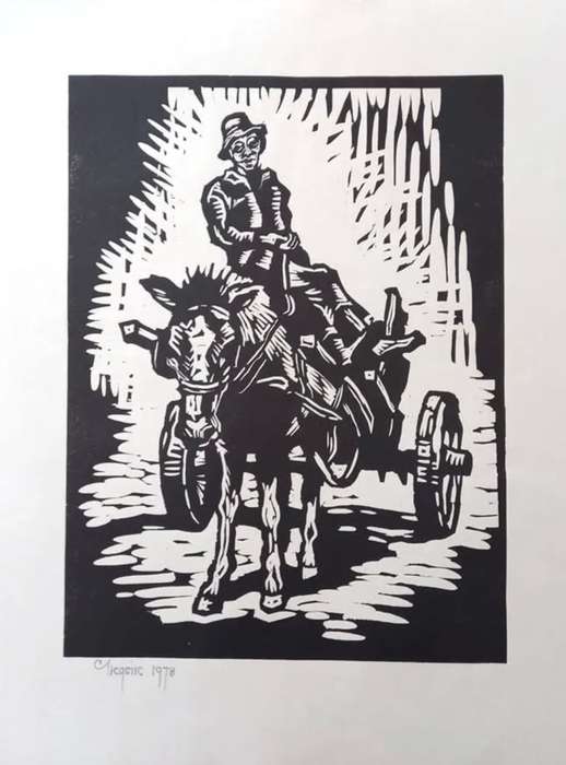 Greqoire Boonzaier six original Old Cape Linocuts Limited edition 156/300 Signed and dated in pencil