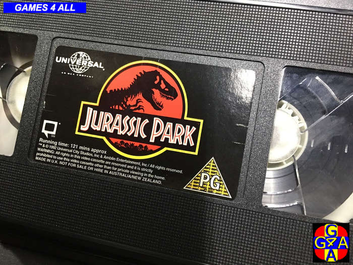 Jurassic Park VHS Video