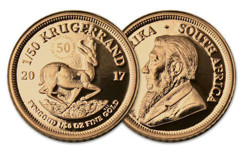###2017 Proof Krugerrand 1/50th oz### Smallest krugerrand launched
