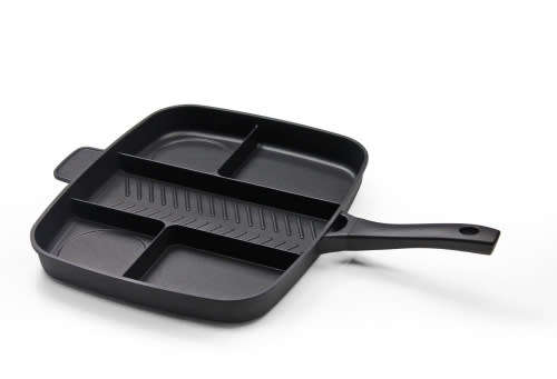 Master Pan Divided Frying Pan For All-in-One Cooked Breakfast and More! 32x38cm