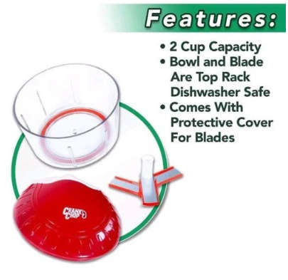 Crank Chop Food Manual Chopper - Chop, Mince, And Puree