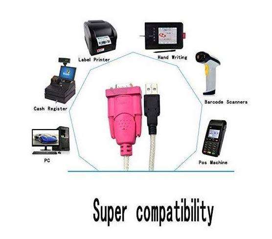 Usb To Rs232 Db9 Serial Cable Adapter 1.5M