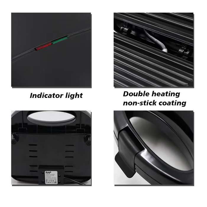 850W Sandwich Maker Grill and Toast Electric Non-Stick RAF SANDWICH MAKER