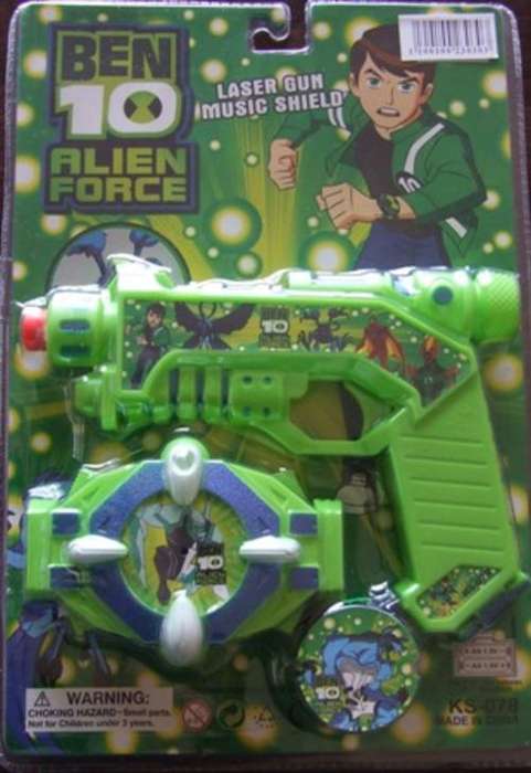Brand NEW ben 10 Alien force Laser gun and Music shield - R1 NO Reserve Auction