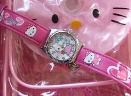 Hello Kitty quartz movement watch in Hello Kitty bag -R1 No Reserve - Great Gift!