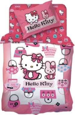 Hello kitty - Single bed Duvet cover and Pillow slip (Handbag) R1 NO Reserve Auction