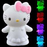 Approx 12cm high- Hello Kitty Figurine Colourfull Led touch light  - R1 No Reserve - Great Gift!
