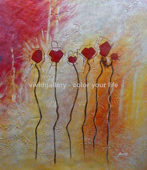 Signed Canvas Handmade Oil Painting 24"x20"Modern Abstract rr04