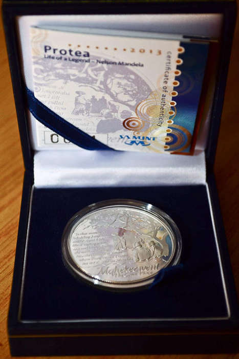 2013 Proof Protea Silver R1- Tribute to the life of Nelson Mandela