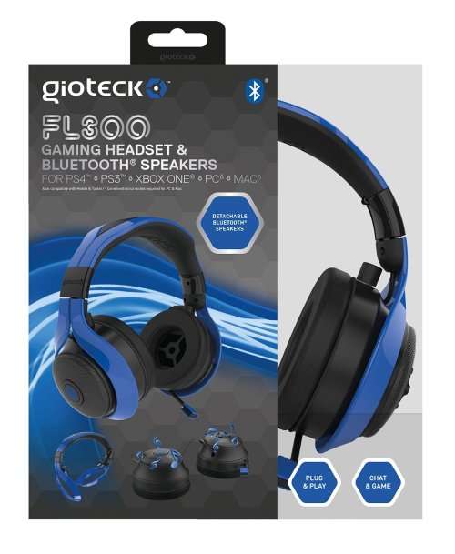 Gioteck FL300 Gaming Headset and bluetooth speakers(PS3,PS4,Xbox1,PC,Mac)