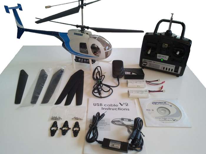 Art-Tech MD500 RC Helicopter | 4-Channel FM Transmitter | Includes Spares & Acc. | FREE Shipping