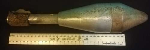SADF Practice Energa rifle grenade. R1 rifle. Totally inert.