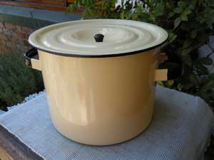 Vintage Enamel Pot made in Sweden by Kockums