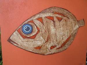Wide Eye Fish Oil on Canvas
