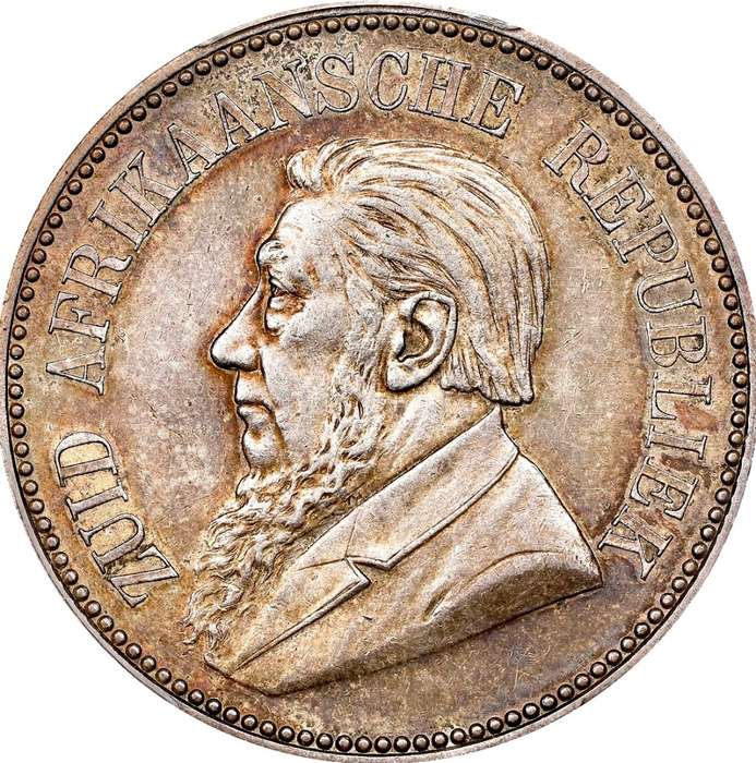 S. Africa: 1894 ZAR 2.5 Shillings (Halfcrown) PCGS Certified AU58