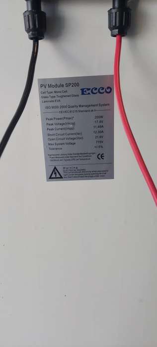 200W  MONOCYRSTALINE SOLAR PANEL