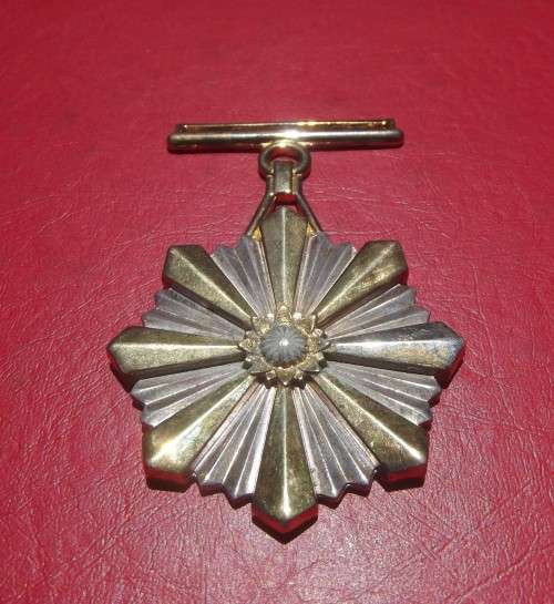 GOLD PLATED PRISON SERVICES MERIT OFFICERS MEDAL TO KAPT FA VENTER. STAMPED SILVER. NUMBERED.