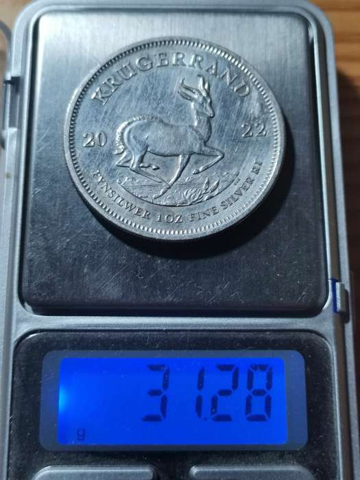 1 OUNCE  SILVER KRUGERRAND. 2022.