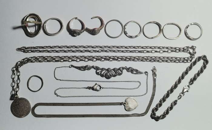 SCRAP 925 SILVER COLLECTION. 64 GRAMS,