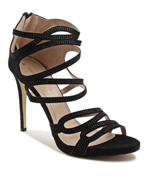 COMBO DEAL!!!  Sissy Boy Gladiator Heels - Black & Crossbody Bag