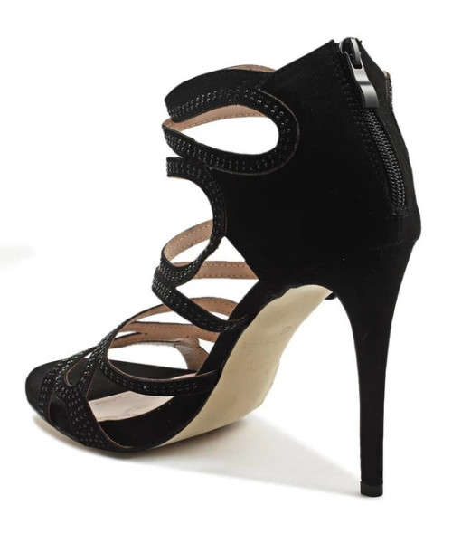 COMBO DEAL!!!  Sissy Boy Gladiator Heels - Black & Crossbody Bag