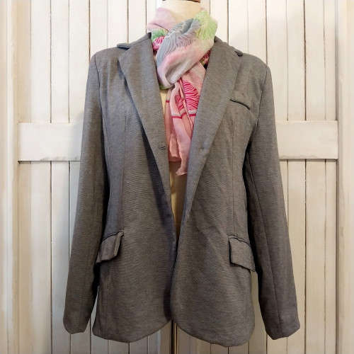 COTTON ON FULLY LINED GREY KNIT BLAZER