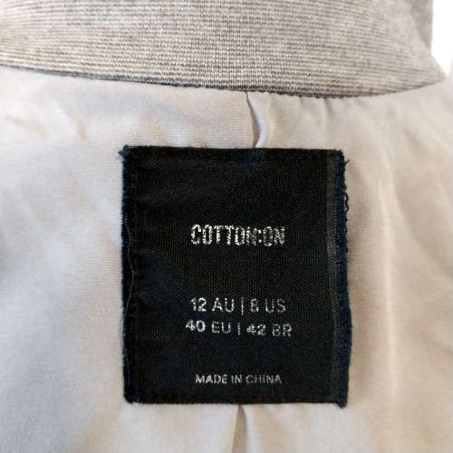 COTTON ON FULLY LINED GREY KNIT BLAZER