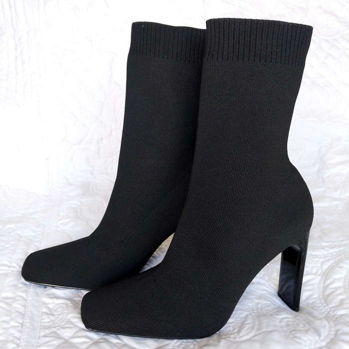 ZARA SOCK ANKLE BOOTS - BLACK